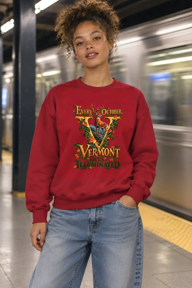 "Vermont Gets Illuminated" Heavy Blend Unisex Crewneck Sweatshirt
