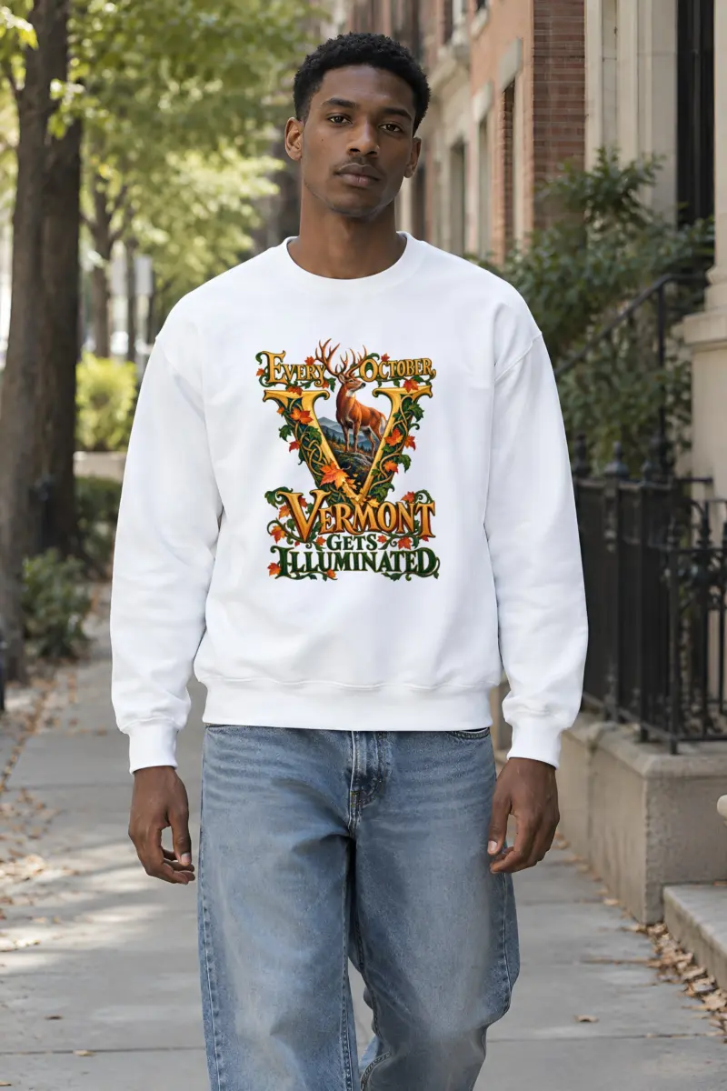“Vermont Gets Illuminated” Unisex Crewneck Sweatshirt
