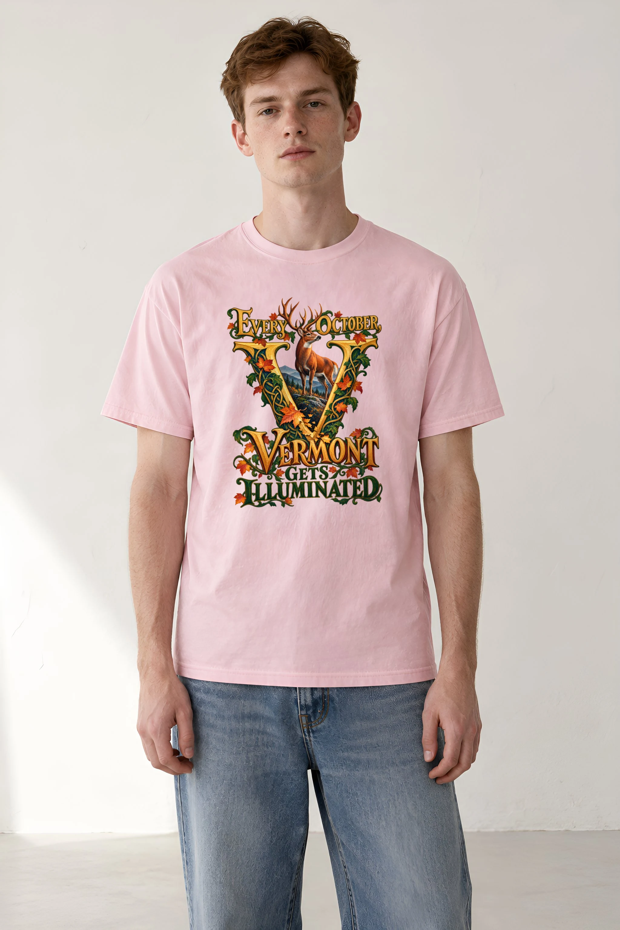 "Vermont Gets Illuminated" Heavyweight Unisex Crewneck T-shirt