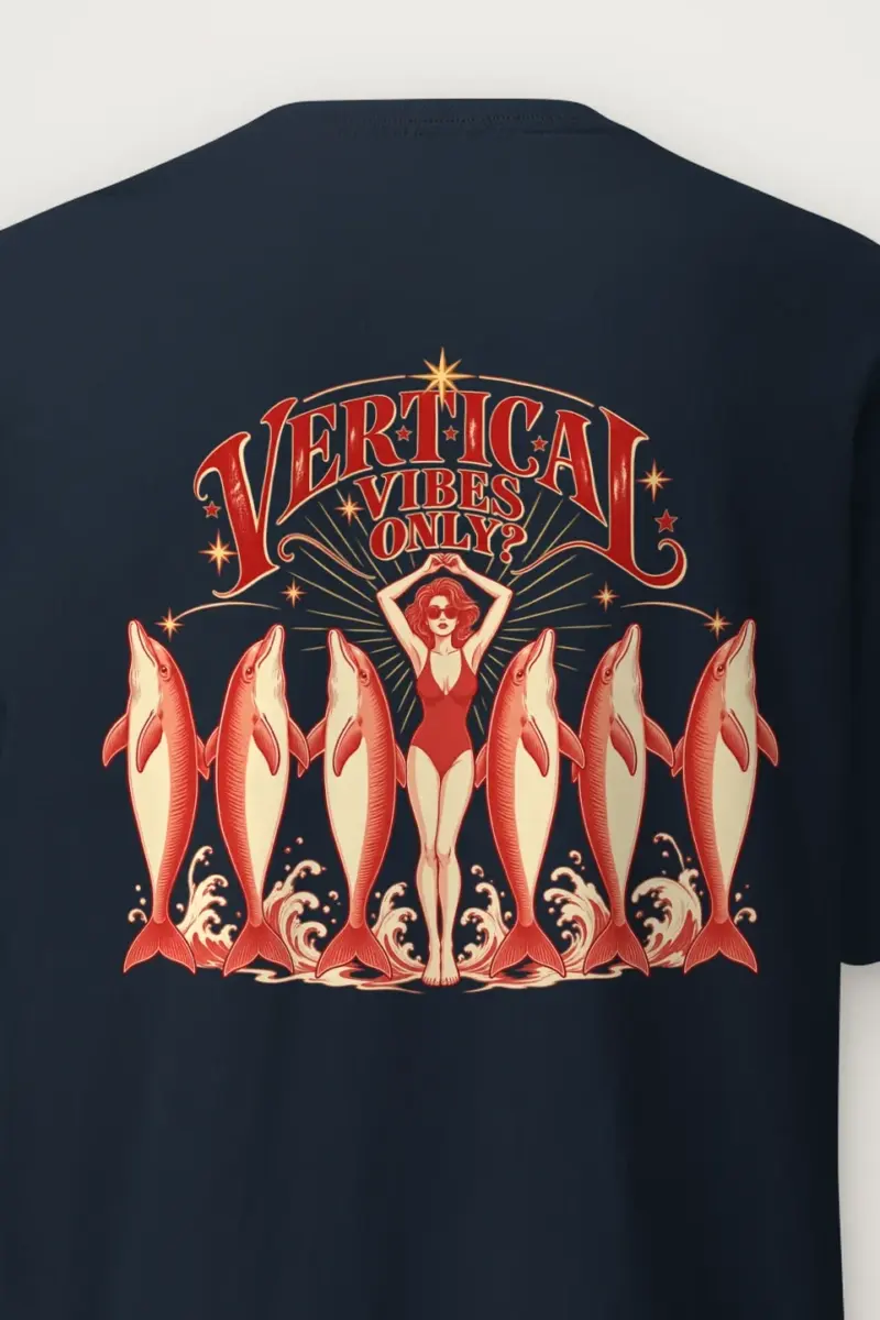 "Vertical Vibes Only" Heavyweight Unisex Crewneck T-shirt
