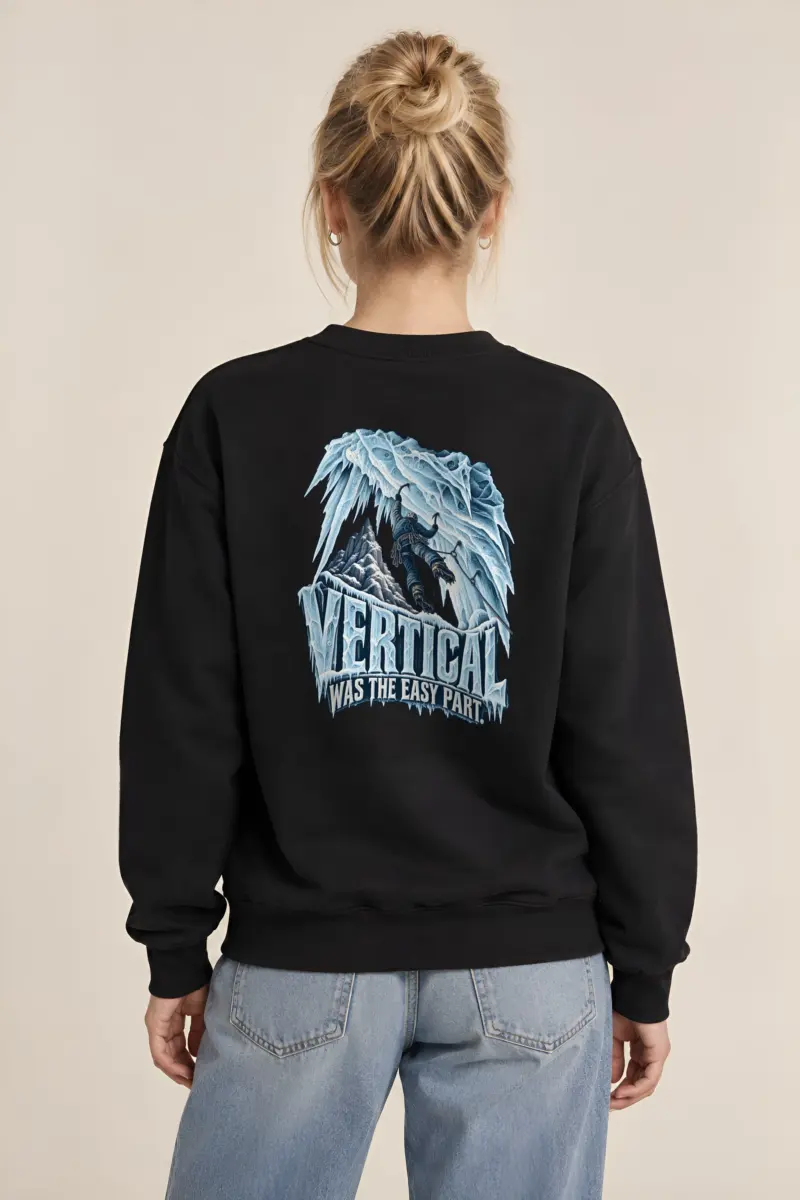 “Vertical Was the Easy Part” Heavy Blend Unisex Crewneck Sweatshirt