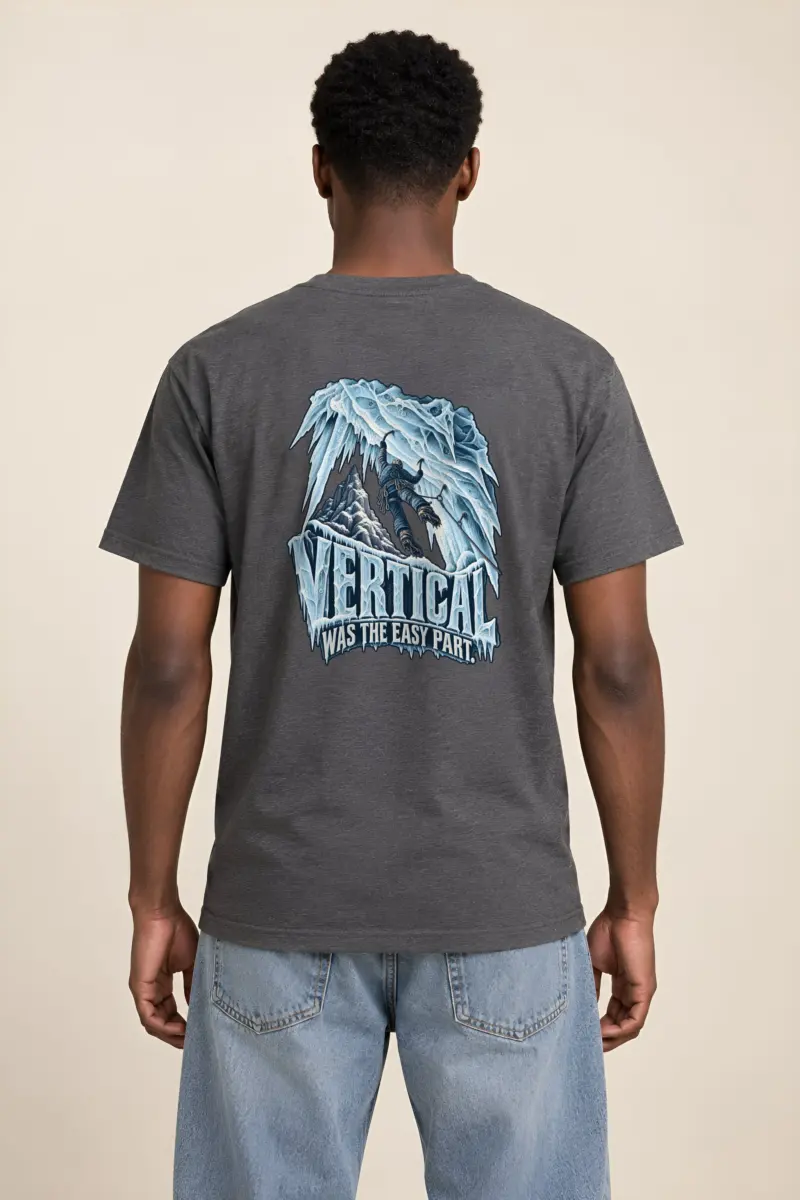 “Vertical Was the Easy Part” Heavyweight Unisex Crewneck T-shirt
