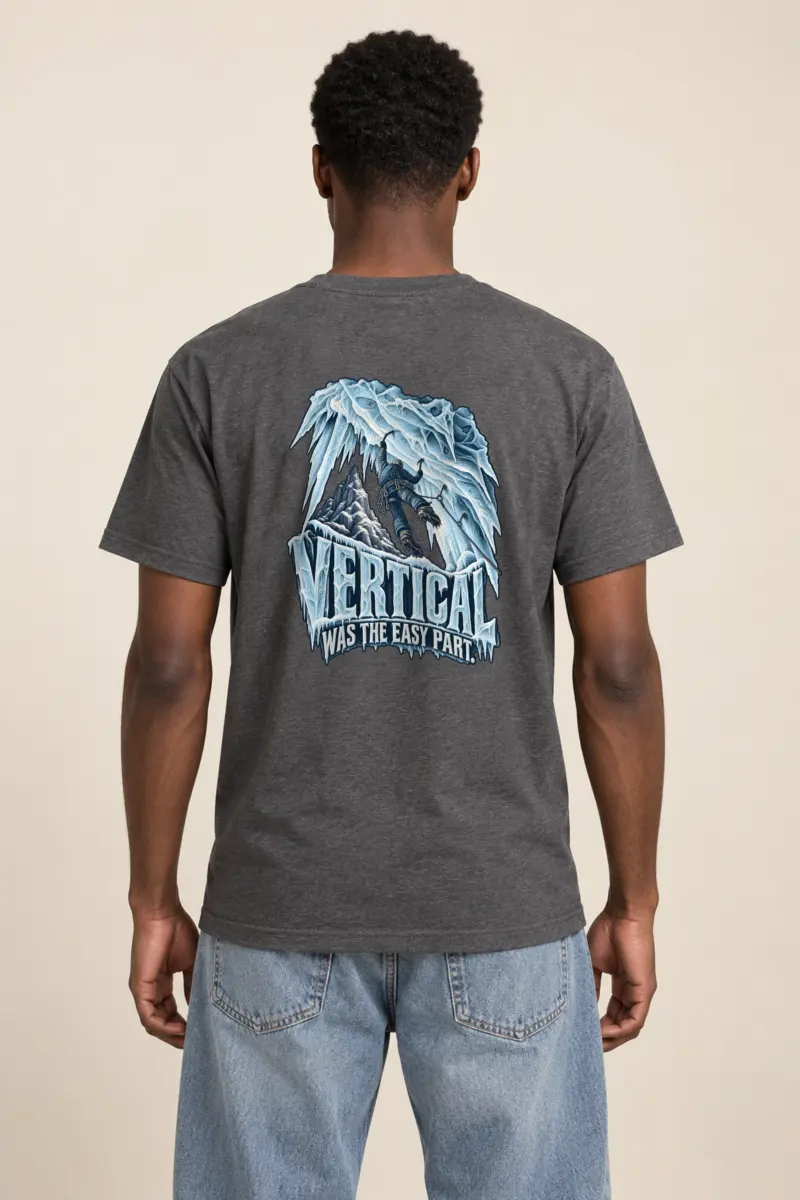 "Vertical Was the Easy Part" Heavyweight Unisex Crewneck T-shirt