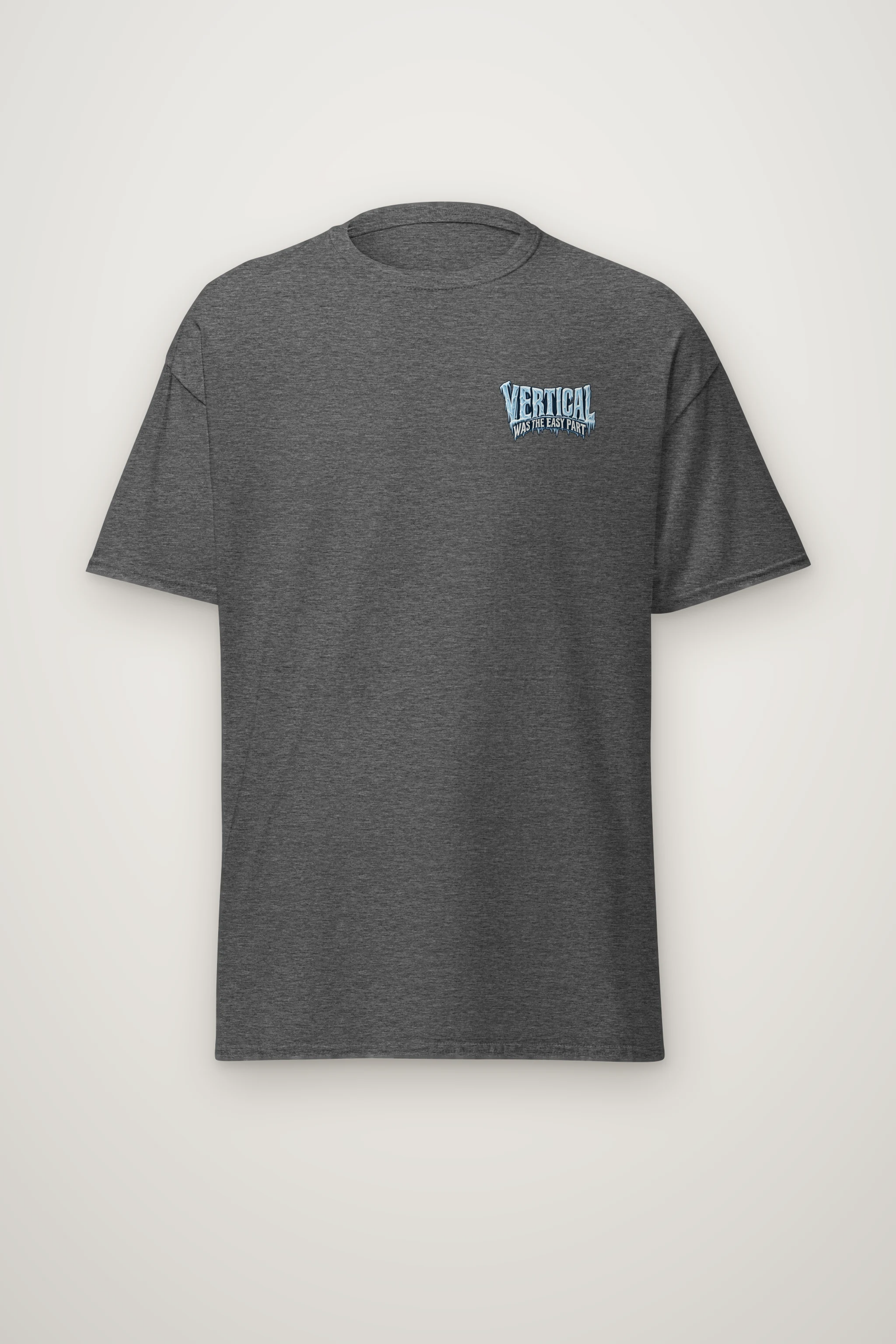 "Vertical Was the Easy Part" Heavyweight Unisex Crewneck T-shirt