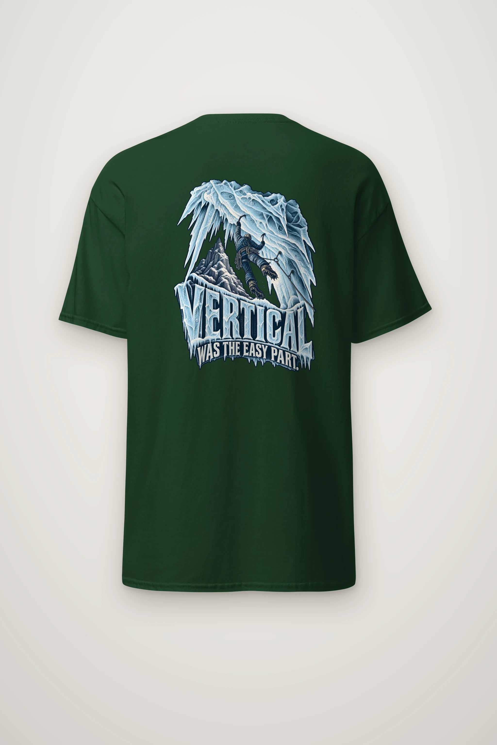 "Vertical Was the Easy Part" Heavyweight Unisex Crewneck T-shirt