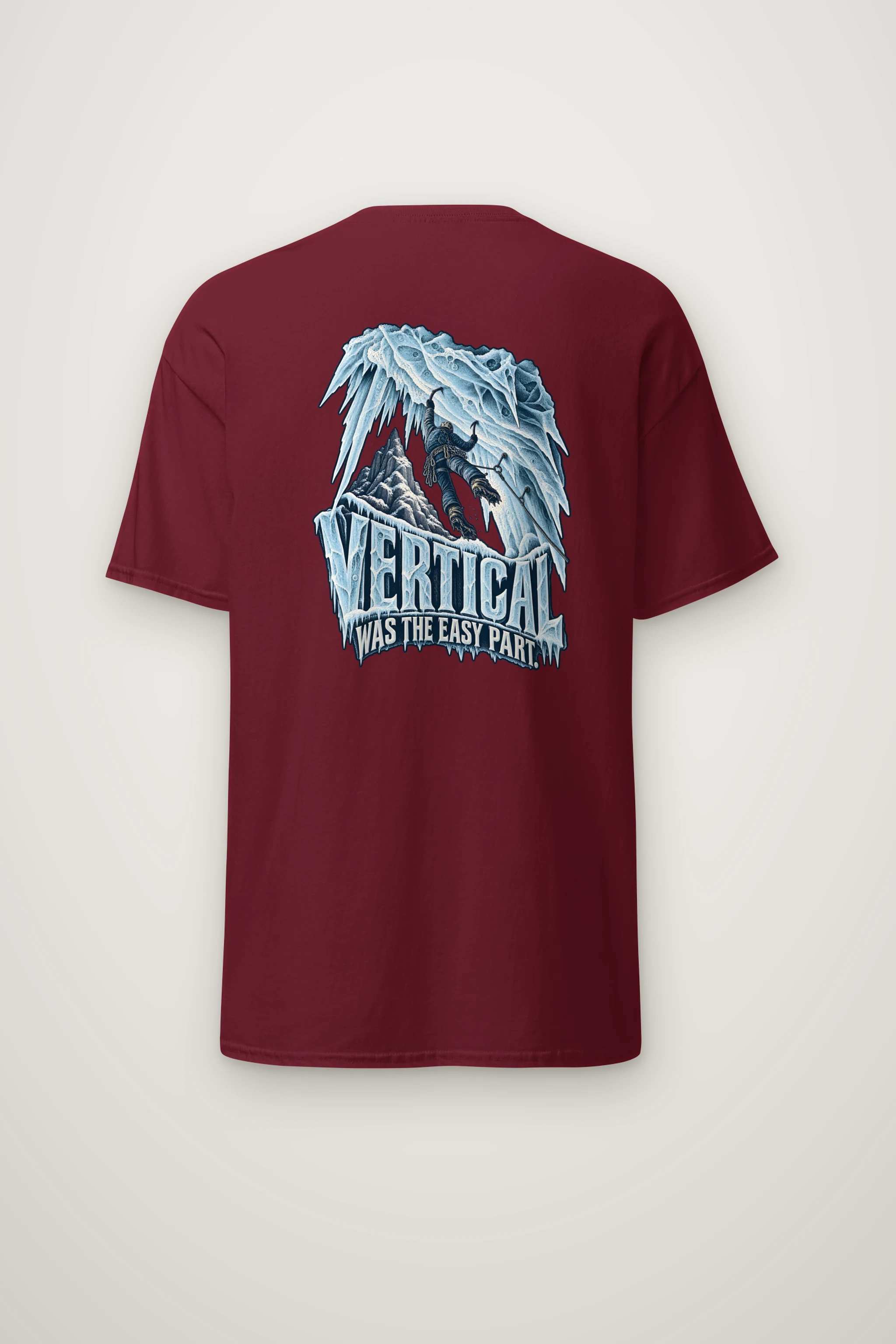 "Vertical Was the Easy Part" Heavyweight Unisex Crewneck T-shirt
