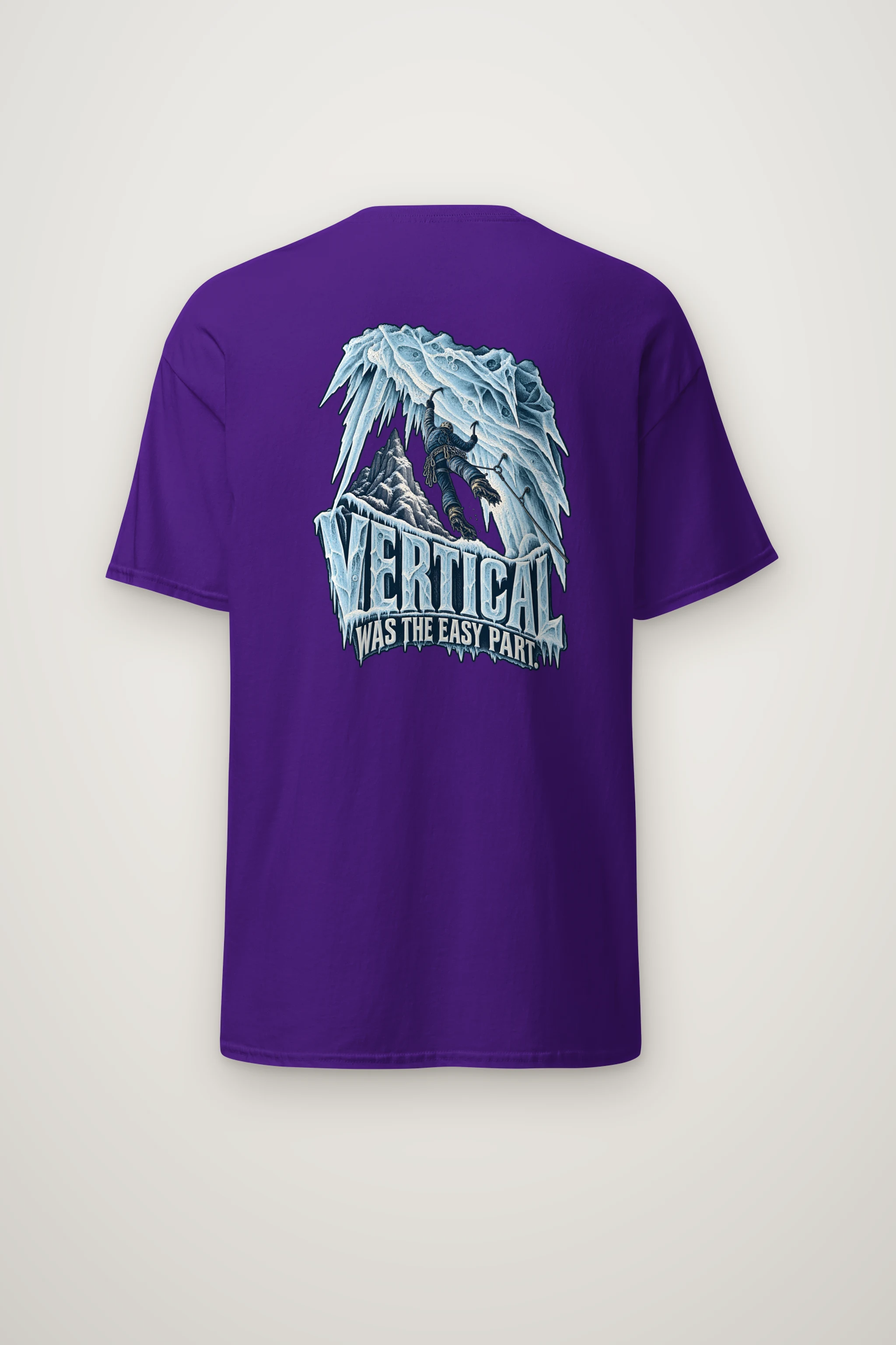 "Vertical Was the Easy Part" Heavyweight Unisex Crewneck T-shirt