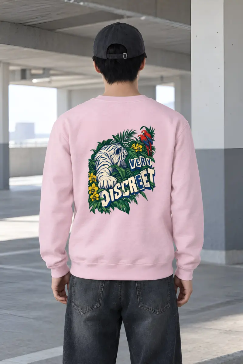 "Very Discreet Tiger" Heavy Blend Unisex Crewneck Sweatshirt