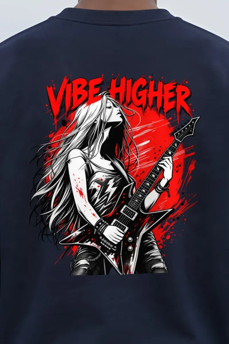 "Vibe Higher Guitarist" Heavy Blend Unisex Crewneck Sweatshirt