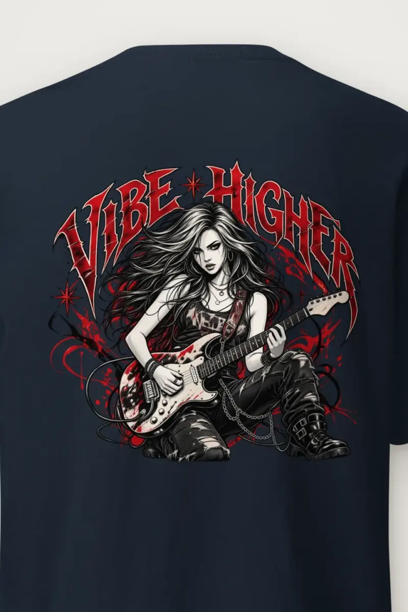 "Vibe Higher Guitarist" Heavyweight Unisex Crewneck T-shirt