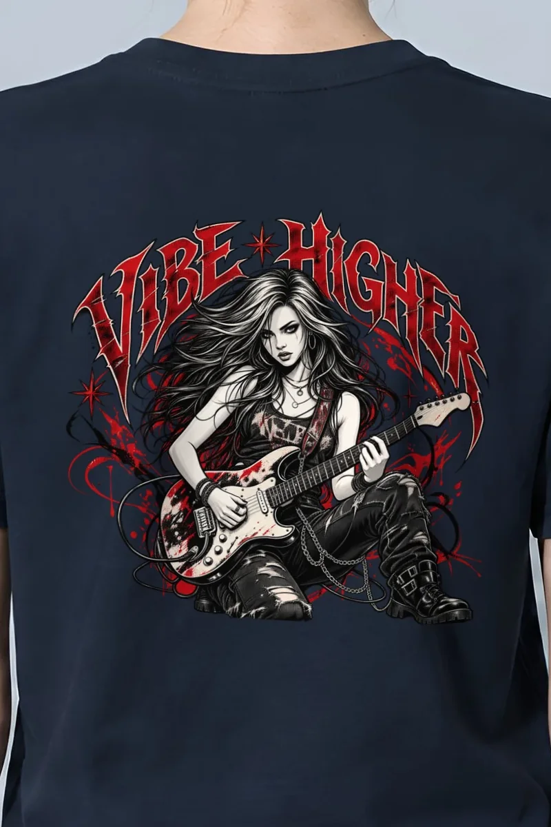 "Vibe Higher Guitarist" Heavyweight Unisex Crewneck T-shirt