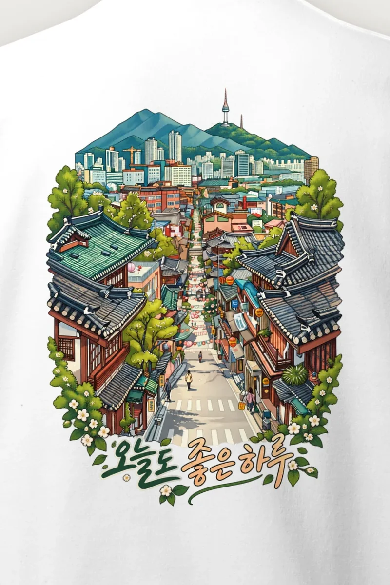 "Village Skyline" Heavy Blend Unisex Crewneck Sweatshirt