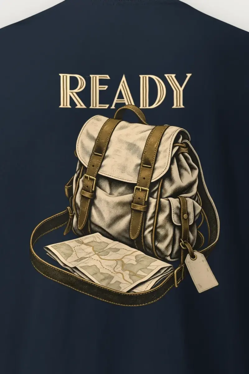 "Vintage Hiking Backpack" Heavyweight Unisex Crewneck T-shirt