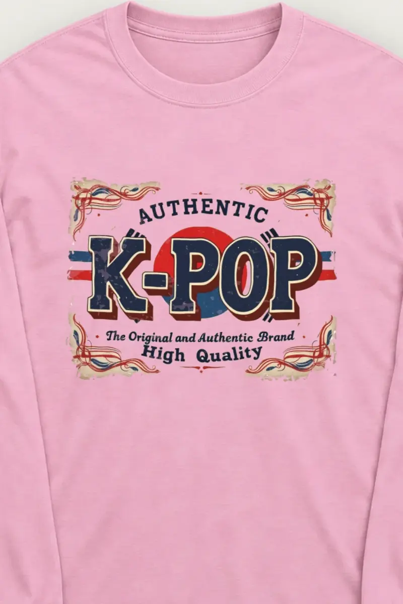 "Vintage K-Pop Crest" Unisex Longsleeve T-shirt