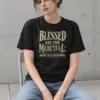 "Vintage Mercy Letterpress" Heavyweight Unisex Crewneck T-shirt