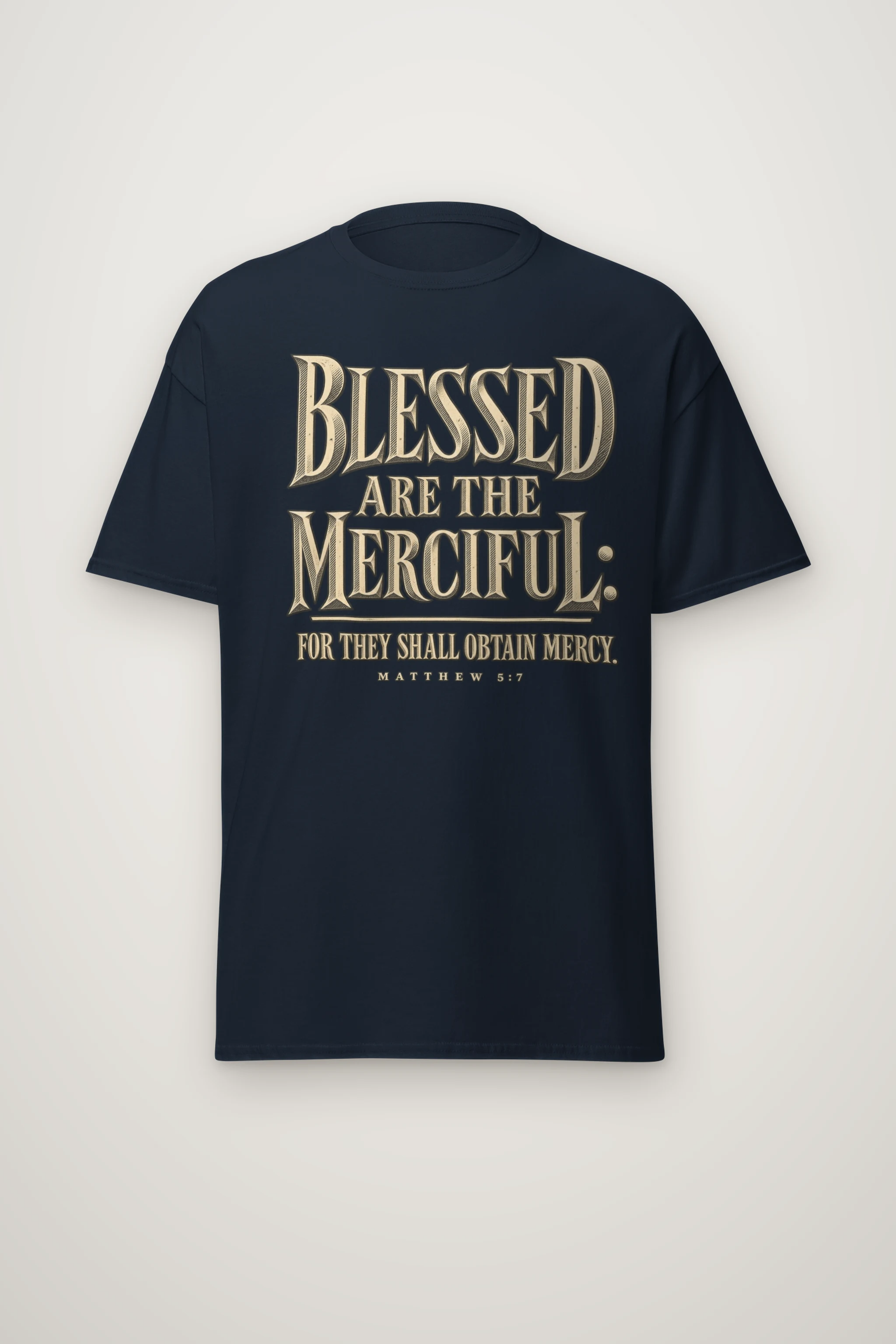 "Vintage Mercy Letterpress" Heavyweight Unisex Crewneck T-shirt