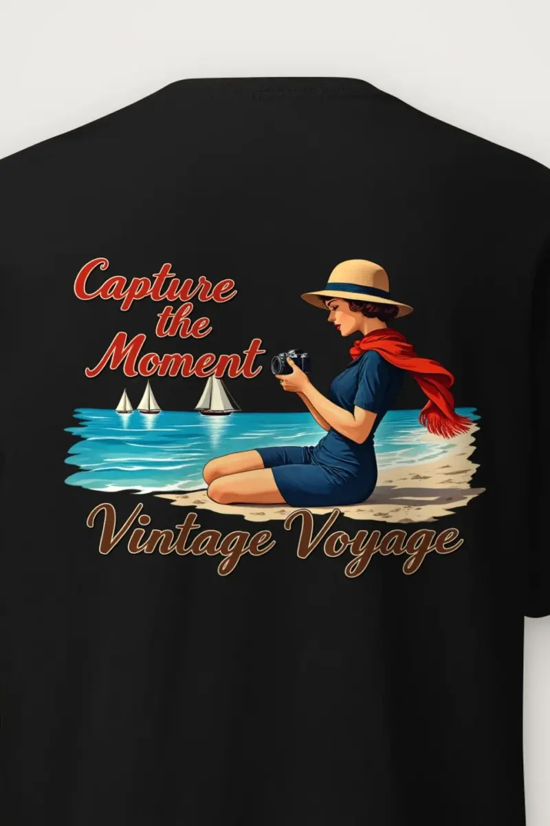 "Vintage Voyage" Heavyweight Unisex Crewneck T-shirt