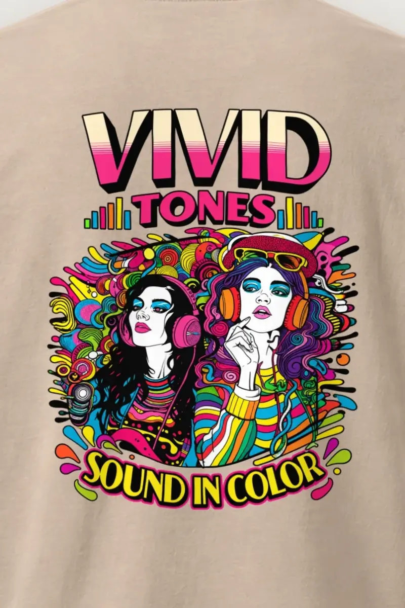 "Vivid Tones" Heavyweight Unisex Crewneck T-shirt