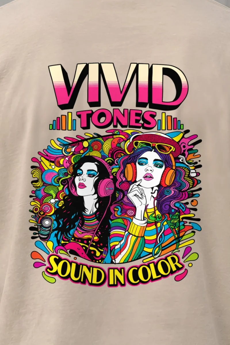 "Vivid Tones" Heavyweight Unisex Crewneck T-shirt
