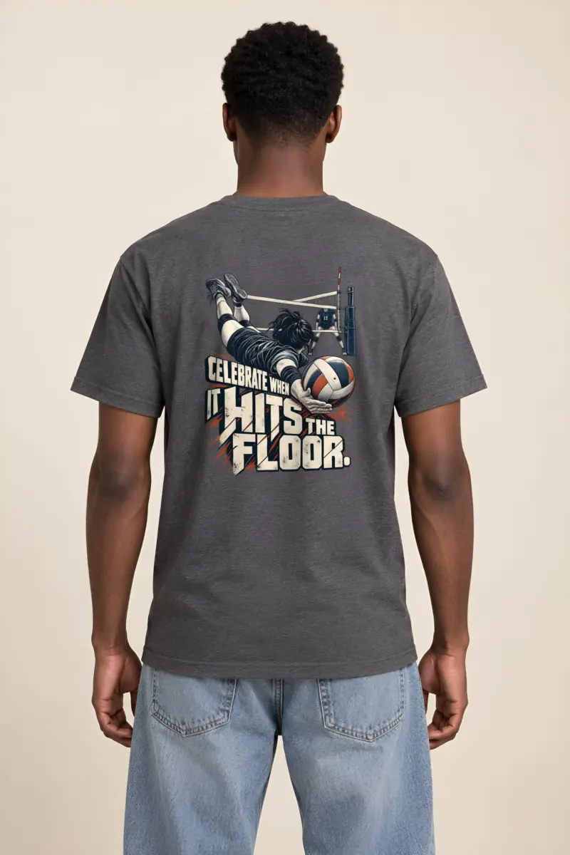 “Volleyball Pancake Dig” Heavyweight Unisex Crewneck T-shirt