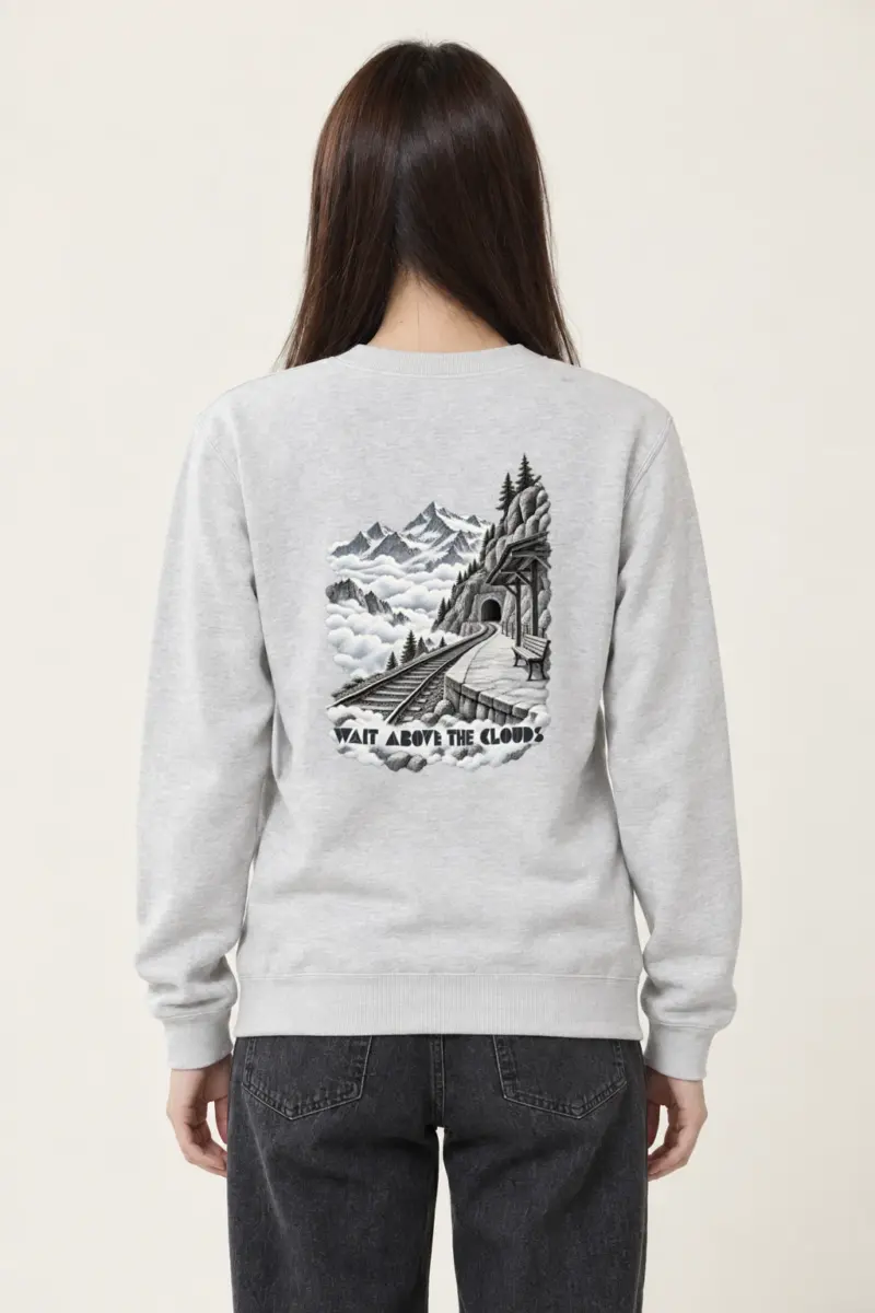 “Wait Above the Clouds” Heavy Blend Unisex Crewneck Sweatshirt