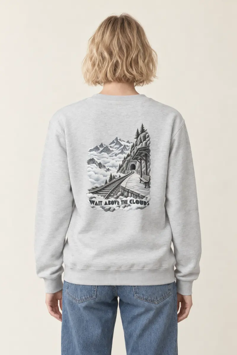 "Wait Above the Clouds" Heavy Blend Unisex Crewneck Sweatshirt