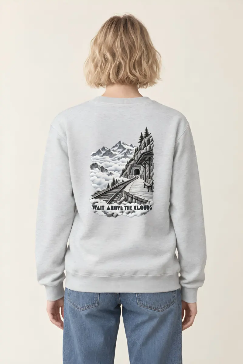 "Wait Above the Clouds" Heavy Blend Unisex Crewneck Sweatshirt