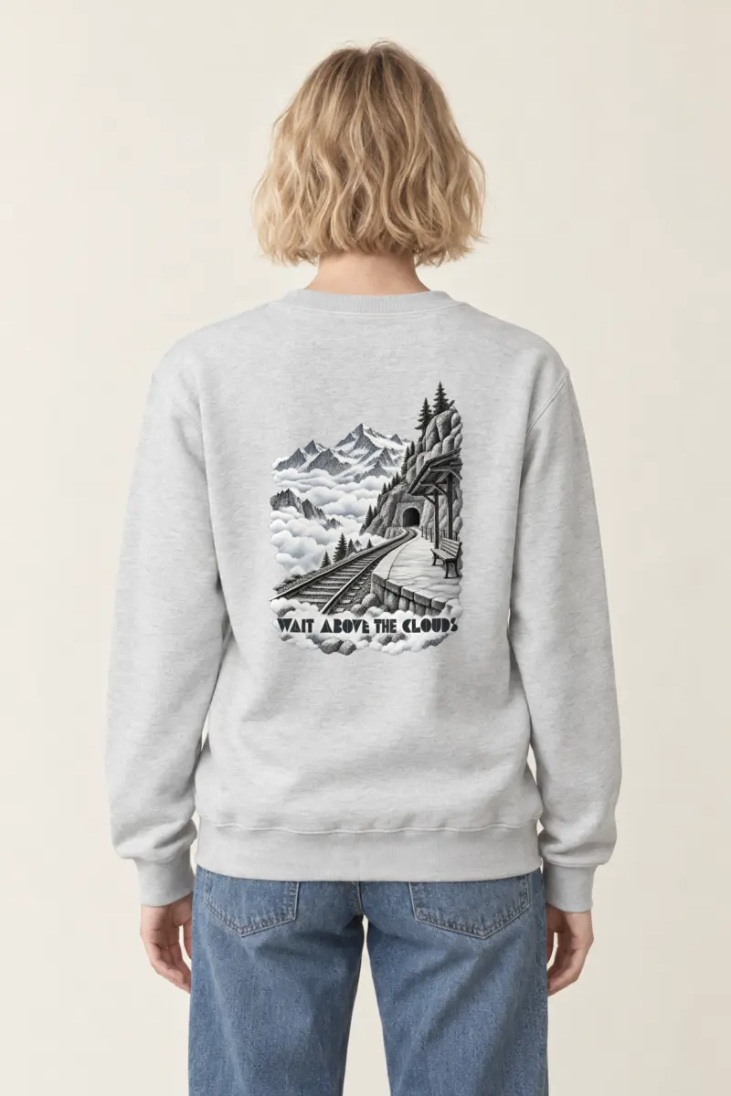 "Wait Above the Clouds" Heavy Blend Unisex Crewneck Sweatshirt