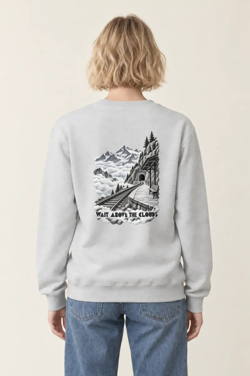 "Wait Above the Clouds" Heavy Blend Unisex Crewneck Sweatshirt