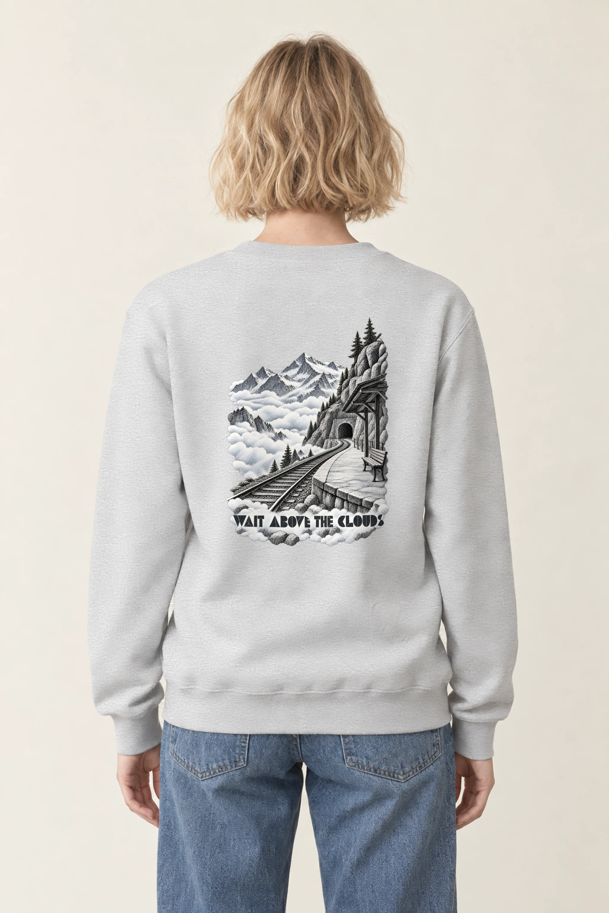 "Wait Above the Clouds" 1 Crewneck Sweatshirt