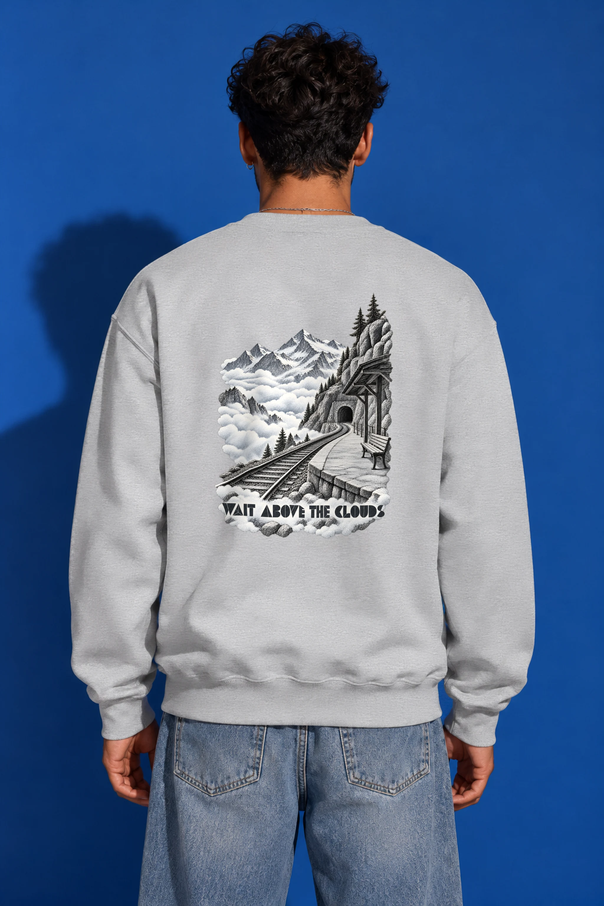 "Wait Above the Clouds" 1 Crewneck Sweatshirt