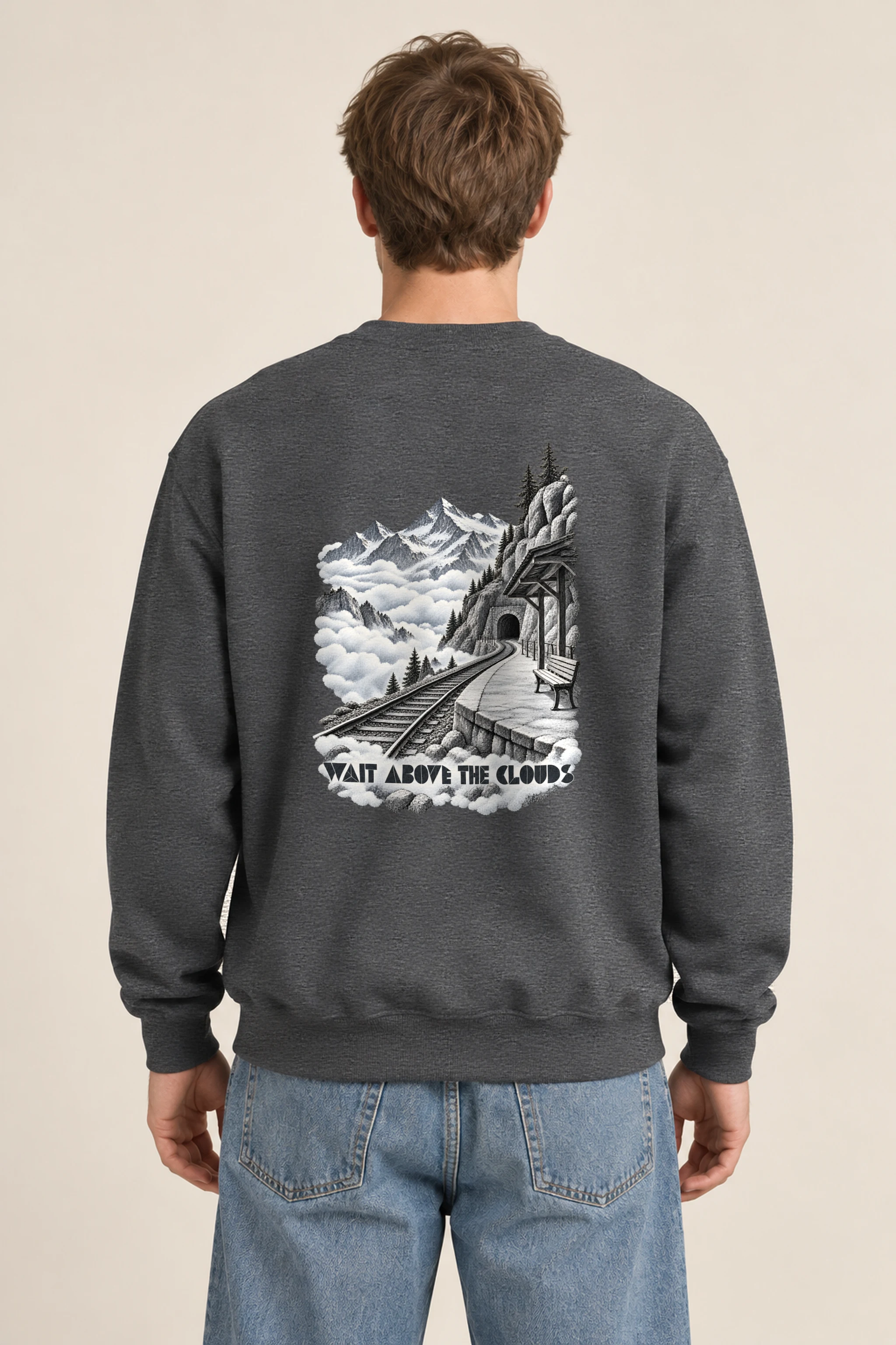 "Wait Above the Clouds" 1 Crewneck Sweatshirt