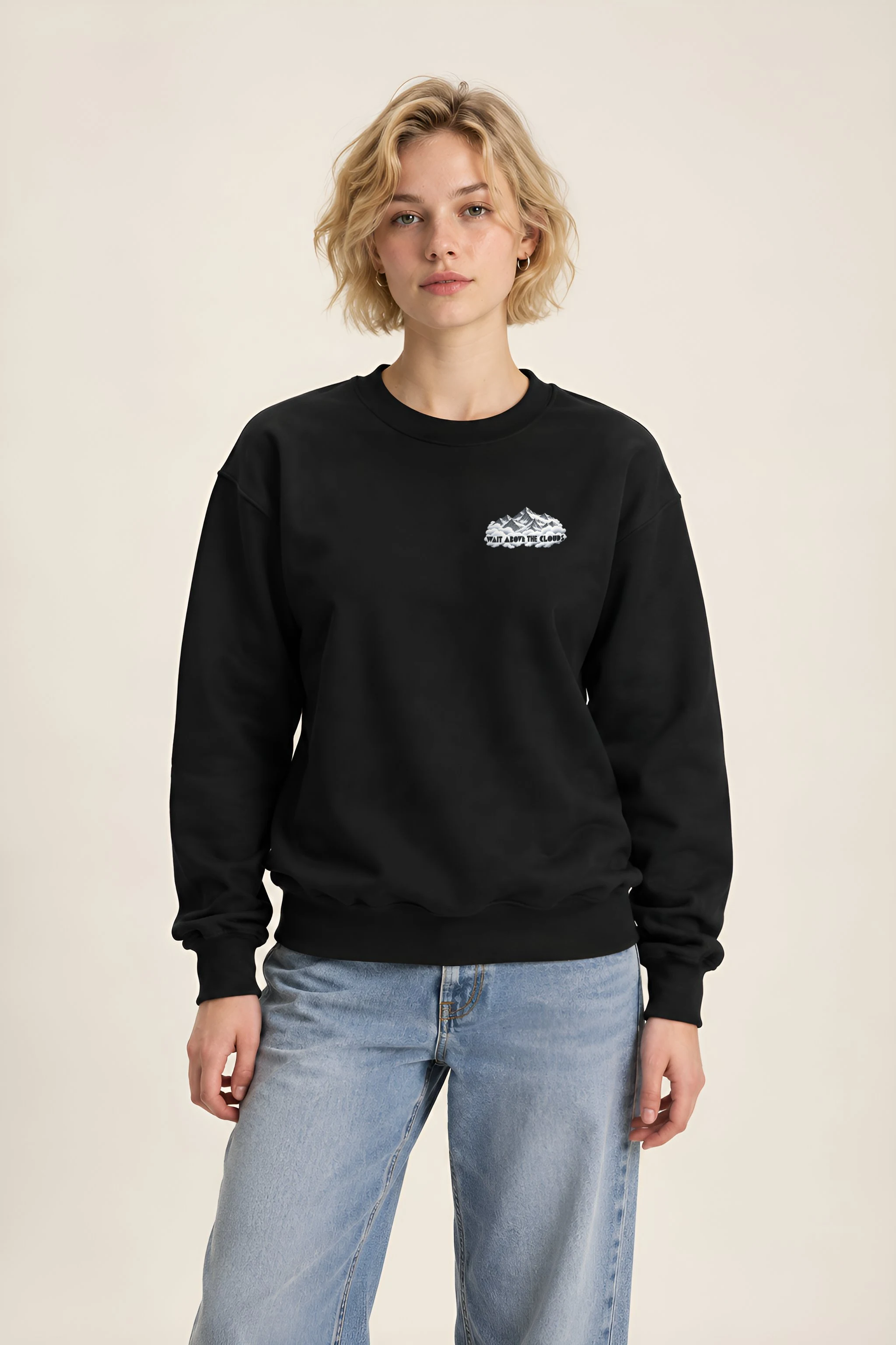 "Wait Above the Clouds" 1 Crewneck Sweatshirt