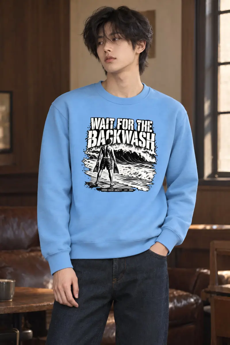"Wait for the Backwash" Heavy Blend Unisex Crewneck Sweatshirt