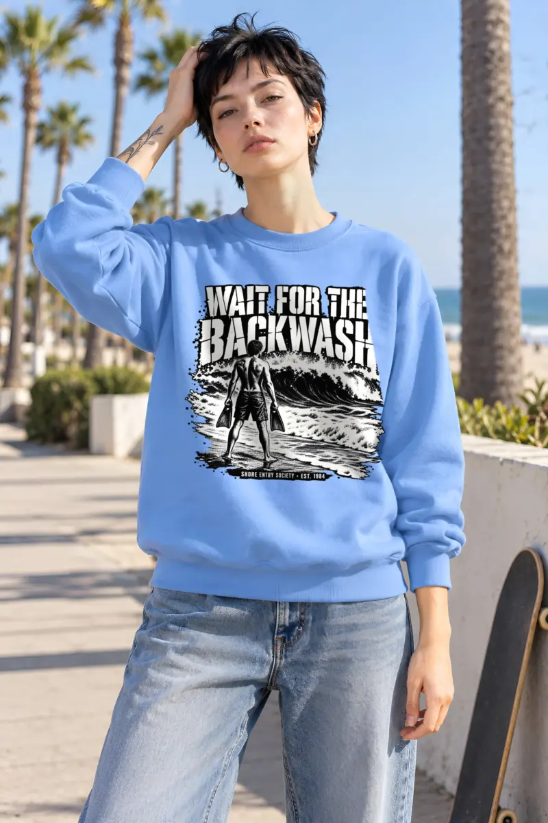 "Wait for the Backwash" Heavy Blend Unisex Crewneck Sweatshirt