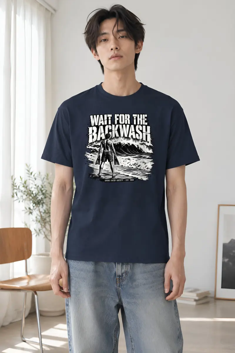 "Wait for the Backwash" Heavyweight Unisex Crewneck T-shirt