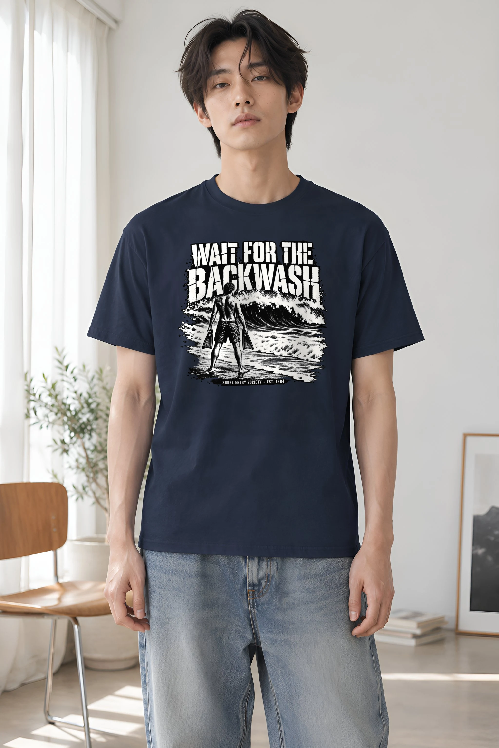 "Wait for the Backwash" Heavyweight Unisex Crewneck T-shirt