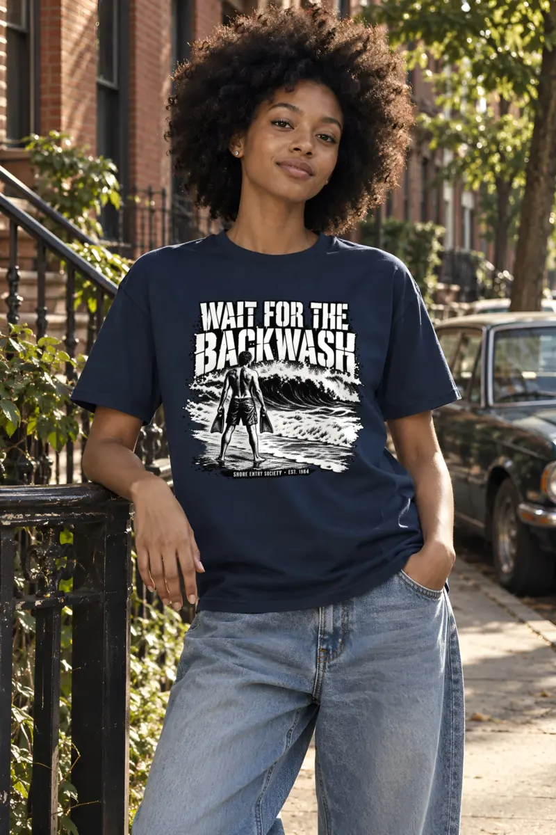 "Wait for the Backwash" Heavyweight Unisex Crewneck T-shirt
