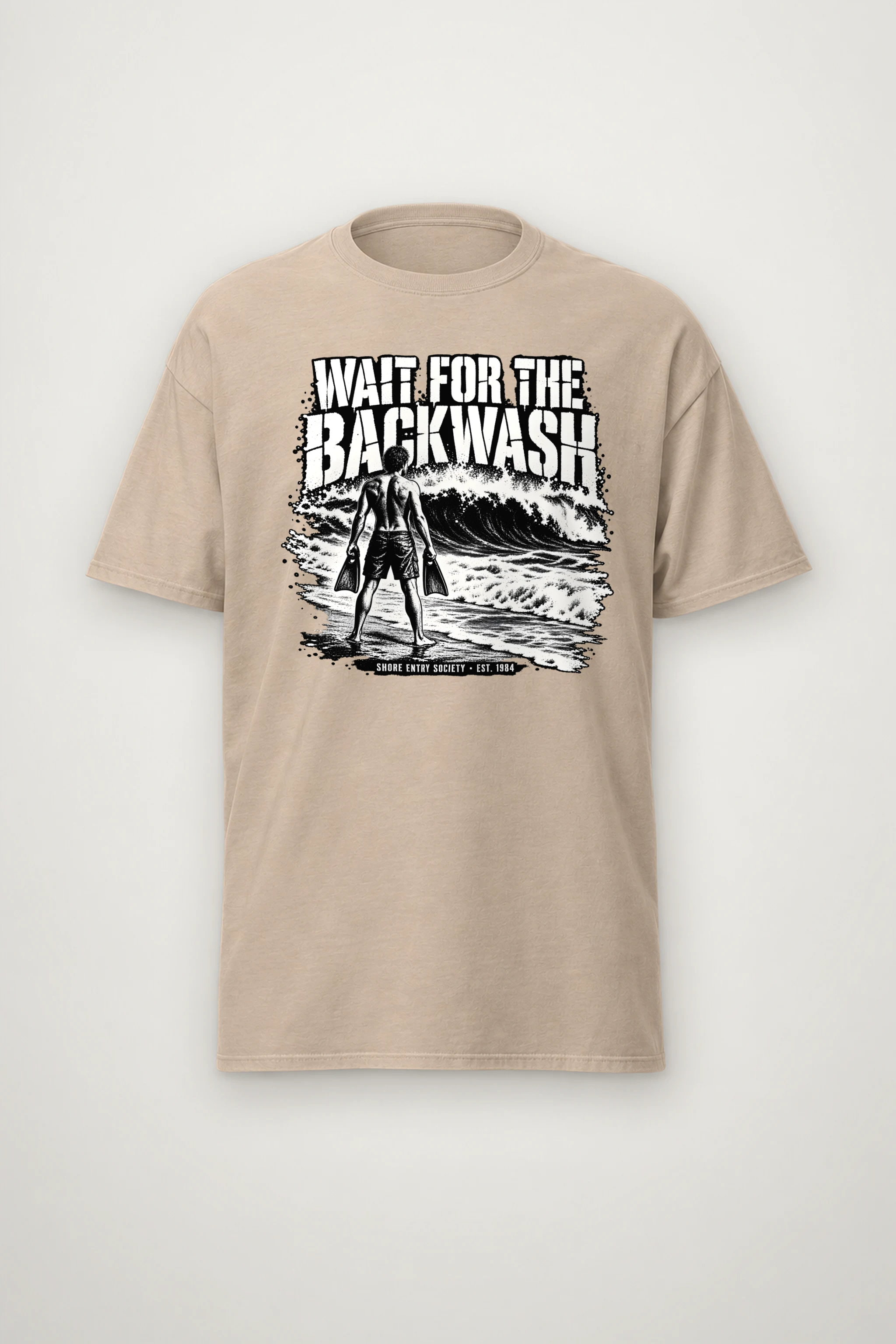 "Wait for the Backwash" Heavyweight Unisex Crewneck T-shirt