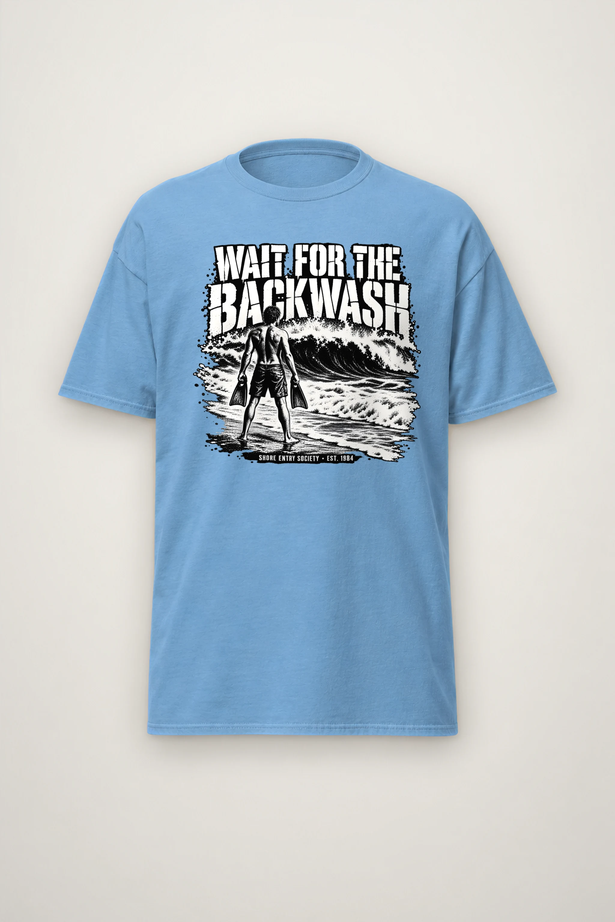 "Wait for the Backwash" Heavyweight Unisex Crewneck T-shirt