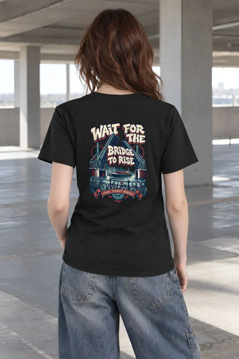 "WAIT FOR THE BRIDGE TO RISE" Heavyweight Unisex Crewneck T-shirt