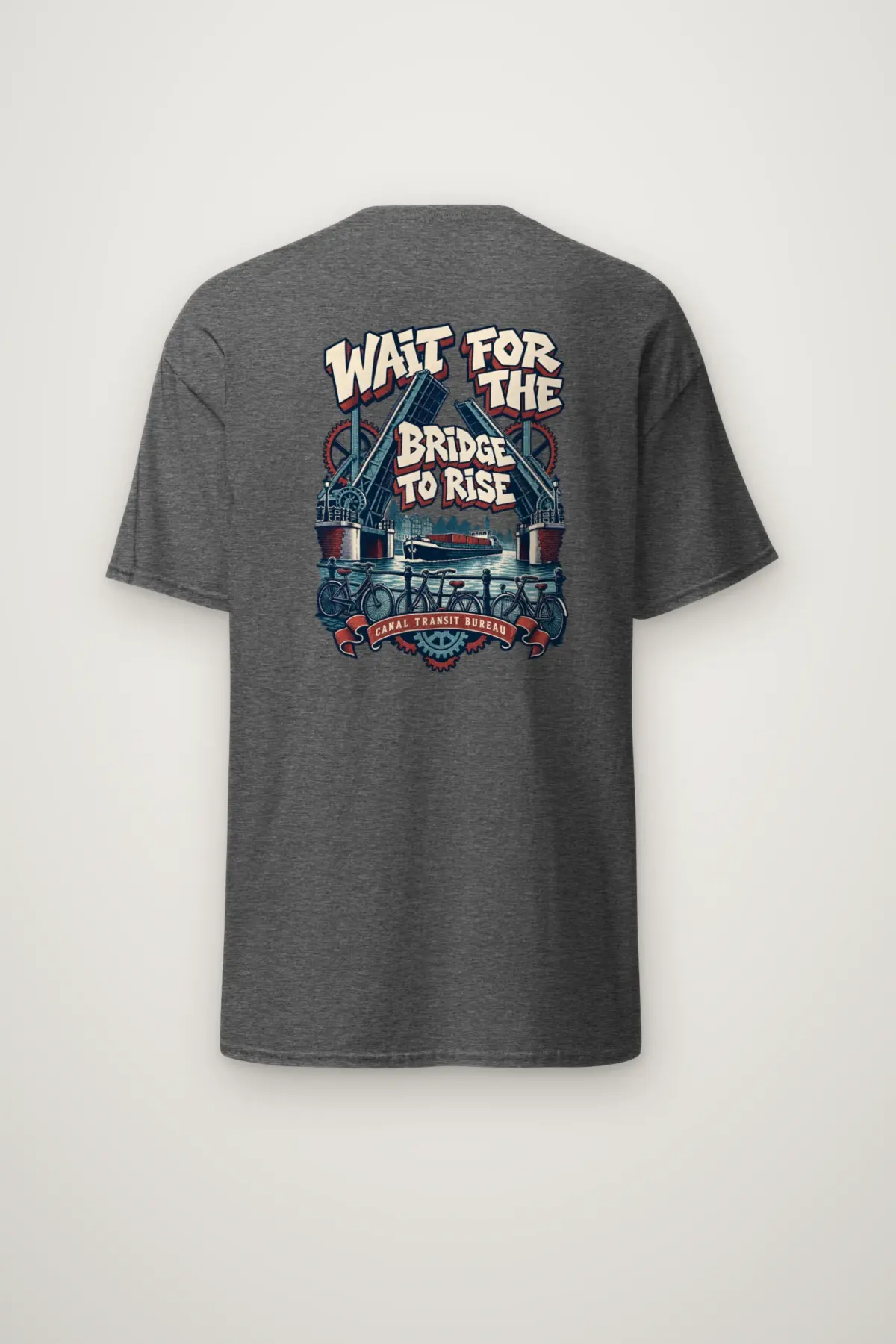 "WAIT FOR THE BRIDGE TO RISE" Heavyweight Unisex Crewneck T-shirt