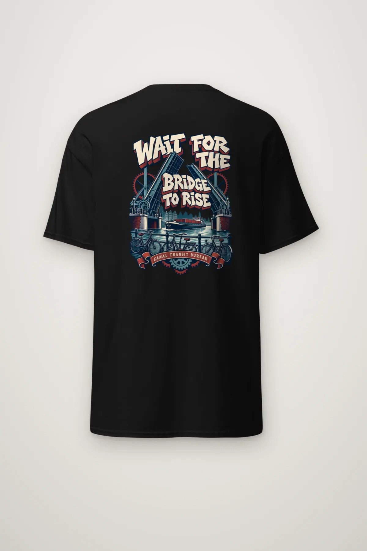 "WAIT FOR THE BRIDGE TO RISE" Heavyweight Unisex Crewneck T-shirt