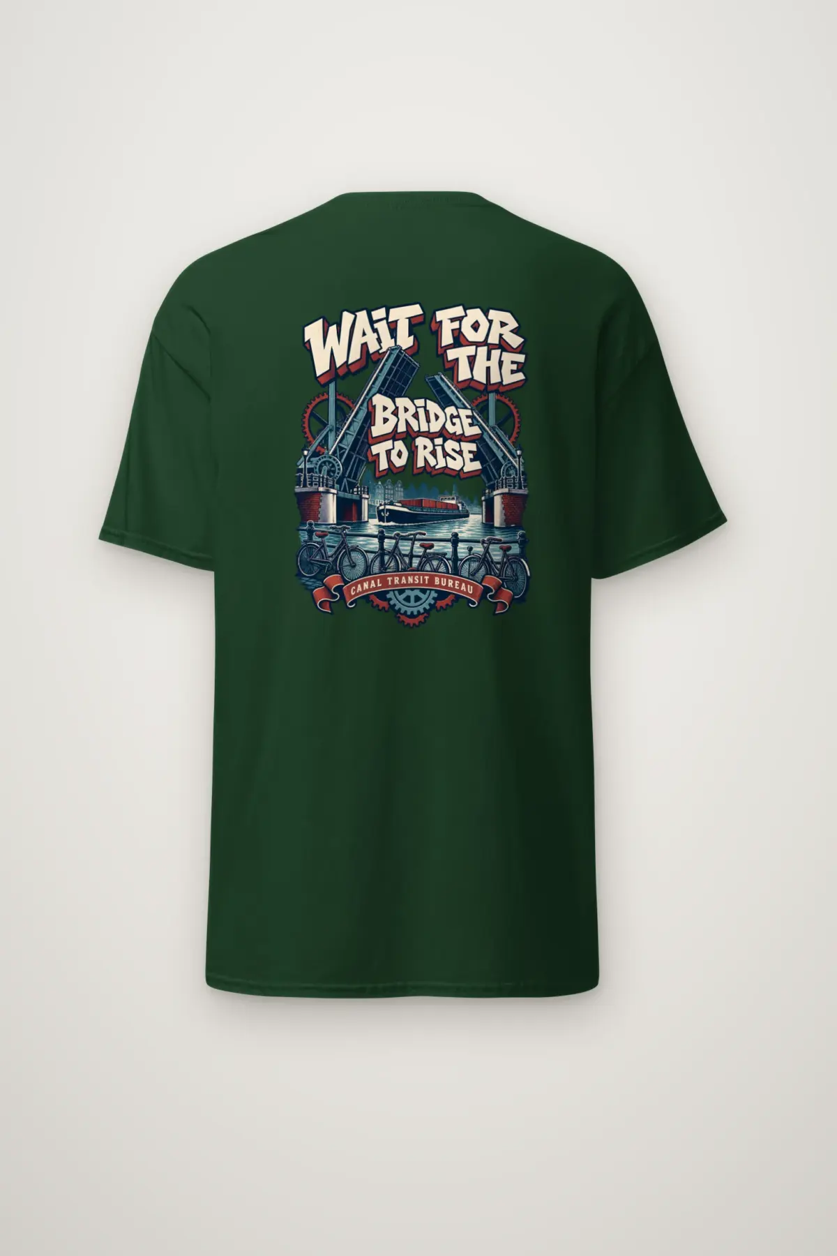 "WAIT FOR THE BRIDGE TO RISE" Heavyweight Unisex Crewneck T-shirt