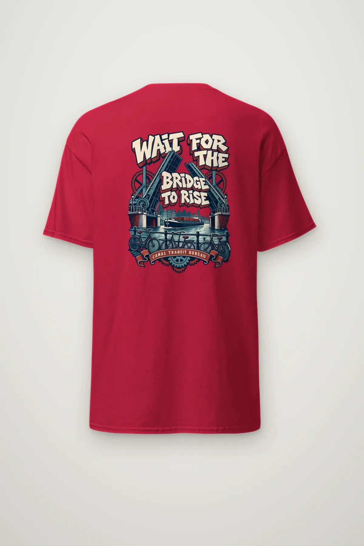 "WAIT FOR THE BRIDGE TO RISE" Heavyweight Unisex Crewneck T-shirt