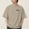 "Wait Where the River Widens" Men's Oversized Heavyweight Crewneck T-Shirt