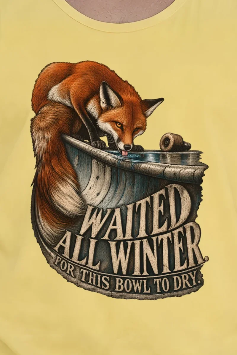 "Waited All Winter" Unisex Jersey Tank - the graphic up close