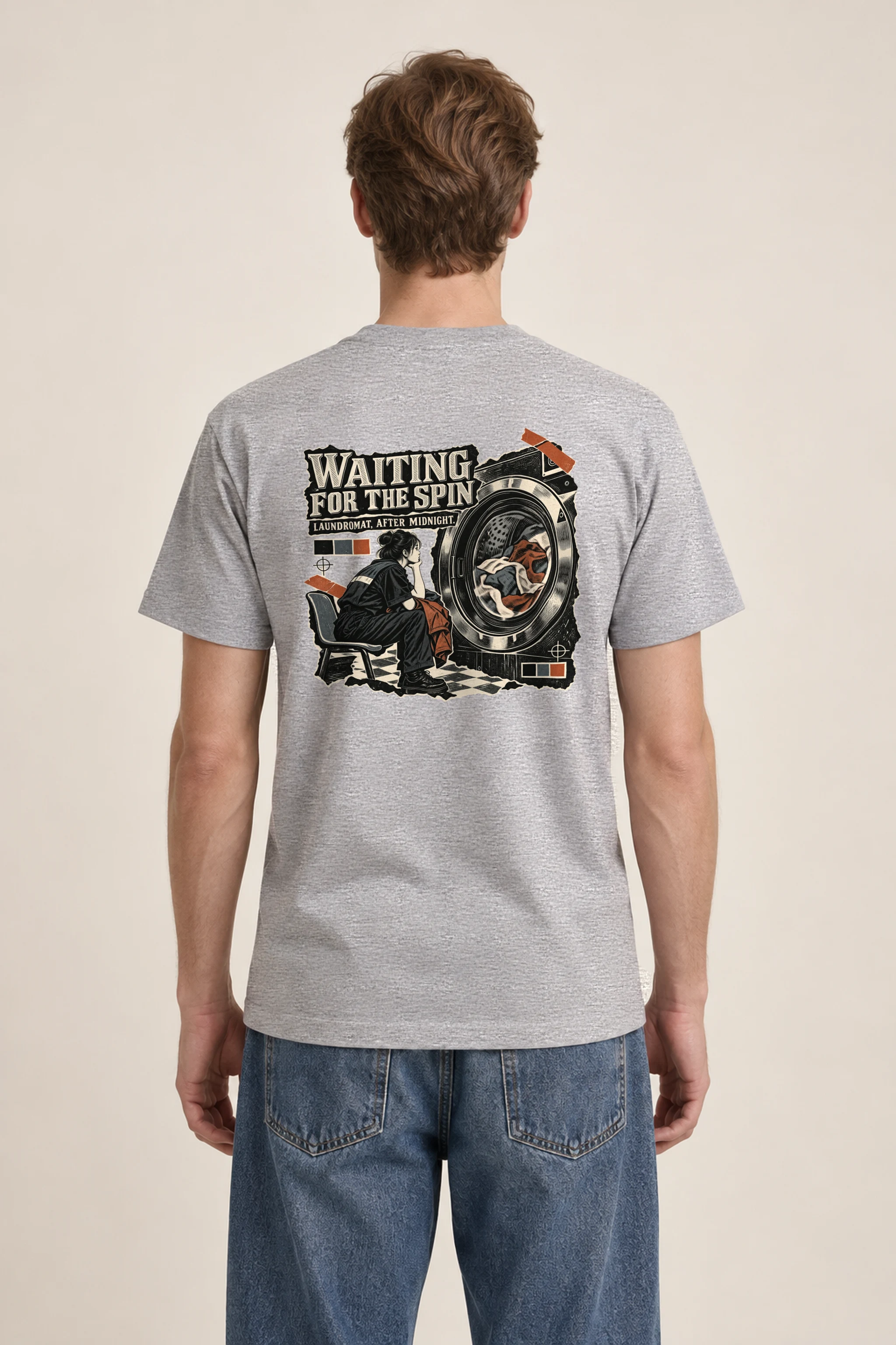 "Waiting for the Spin" Heavyweight Unisex Crewneck T-shirt