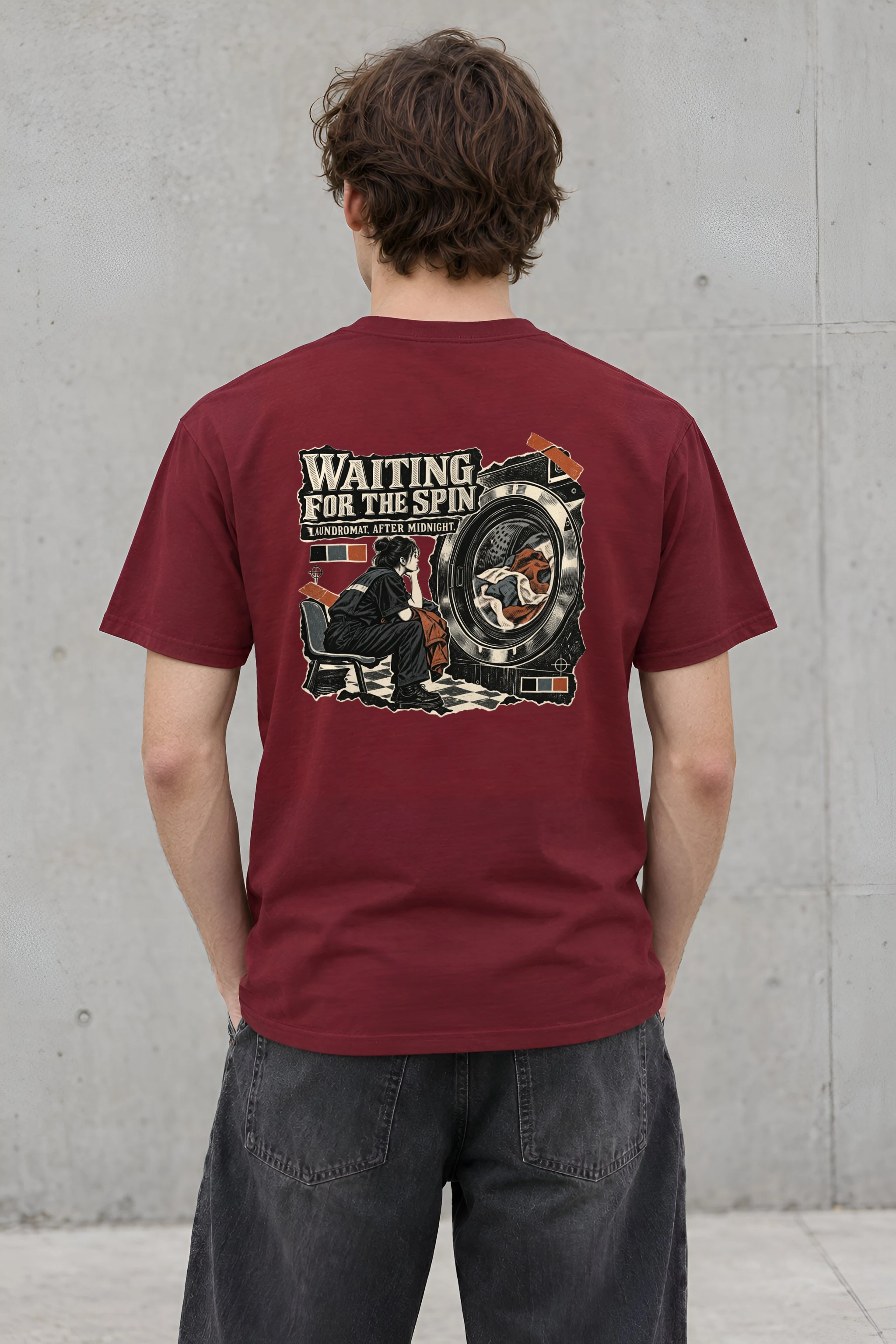 "Waiting for the Spin" Heavyweight Unisex Crewneck T-shirt