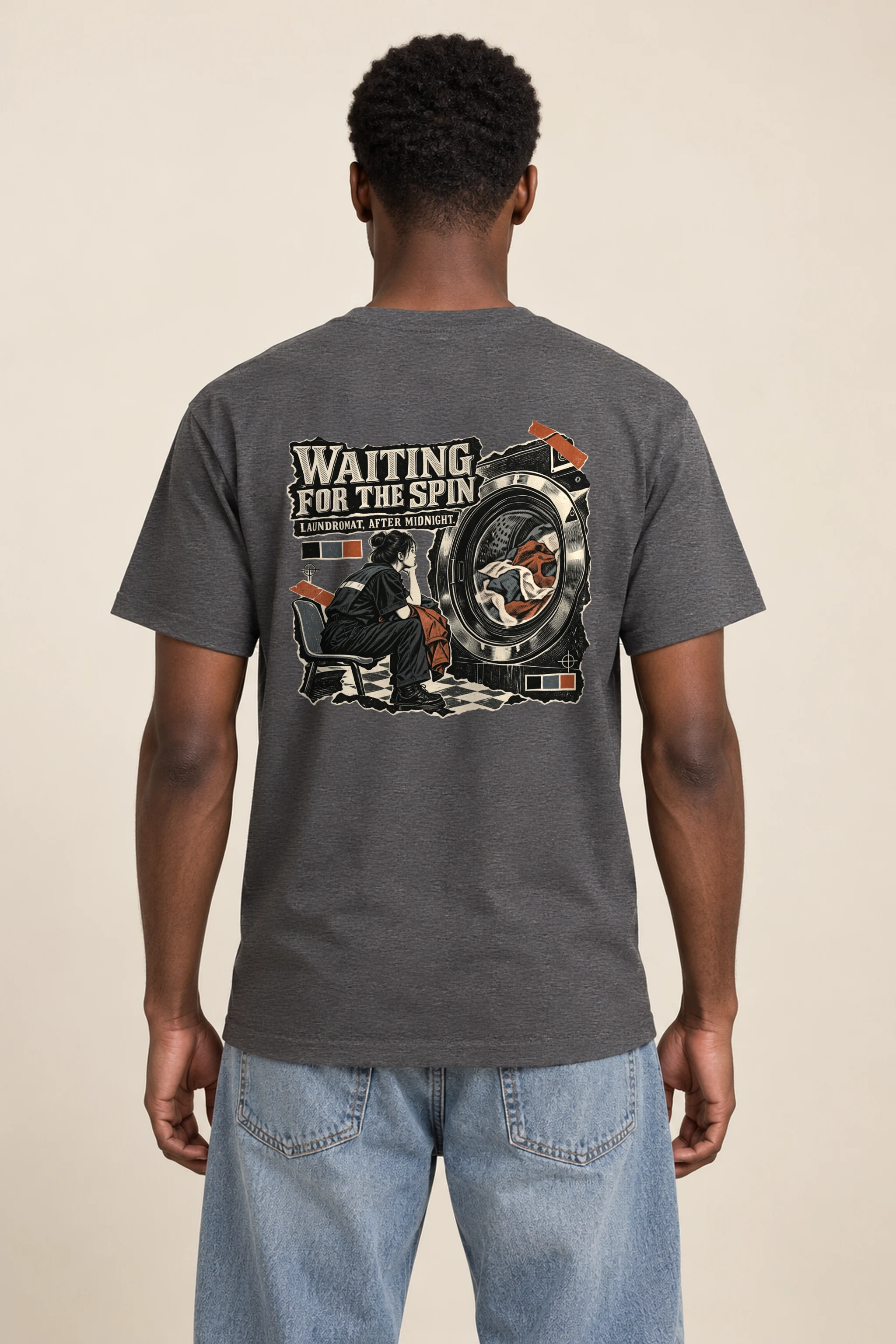 "Waiting for the Spin" Heavyweight Unisex Crewneck T-shirt